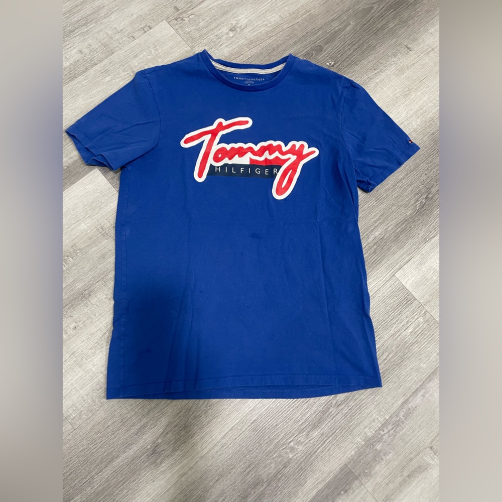 Men ❤️ Tommy Hilfiger Royal Blue 💙 Short Sleeve Tees, size Medium